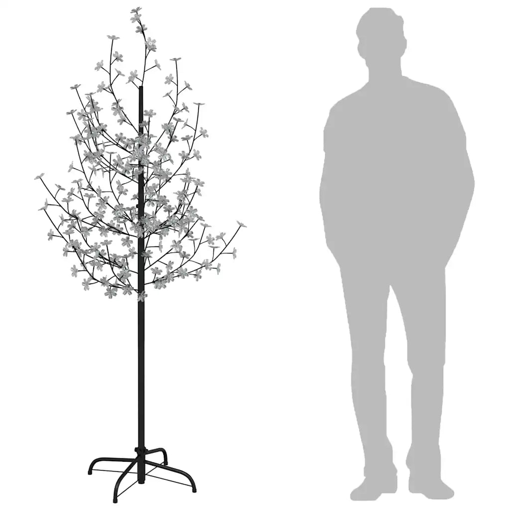 Albero di Ciliegio con 200 LED Bianco Caldo 180 cm 345132