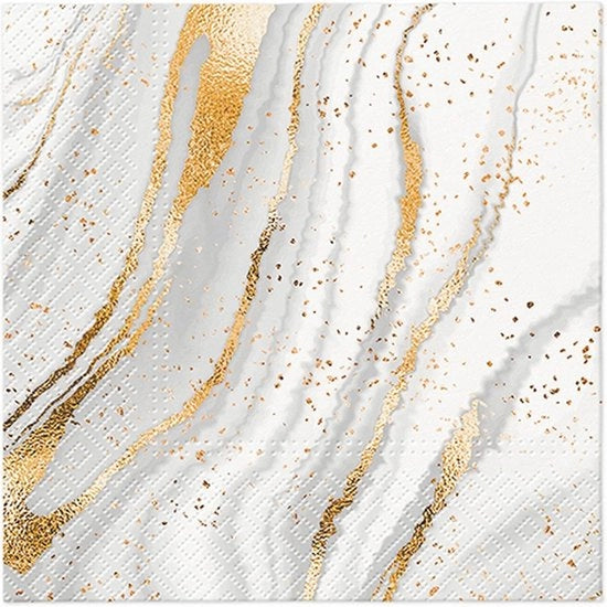 Serviette di carta 3 strati 33x33 cm 20 pezzi Serviette di carta giallo marmo