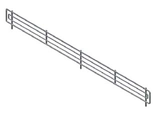 FRONTALINO IN FILO CROMATO  mm.665 l.x80 h.