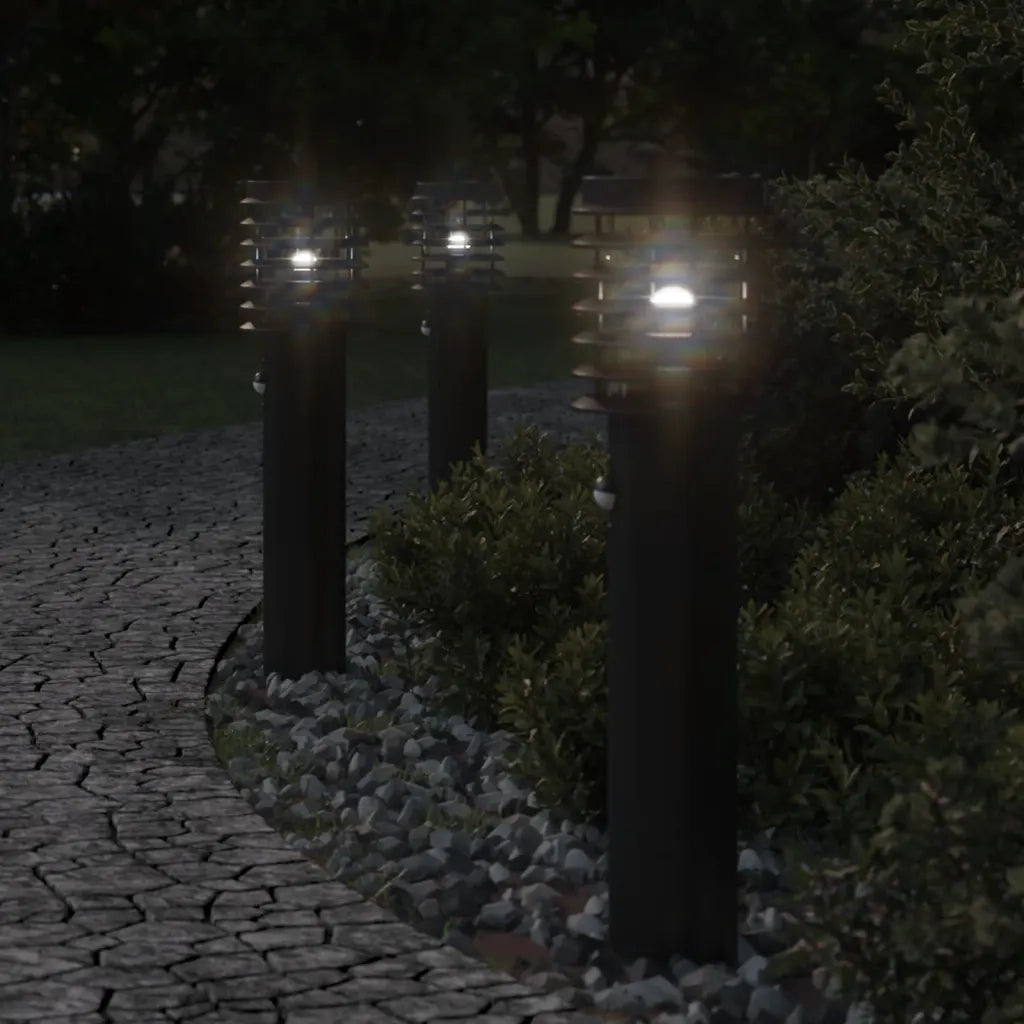 Lampada da Terra per Esterni Sensore Nera 60 cm in Acciaio CFW7483807