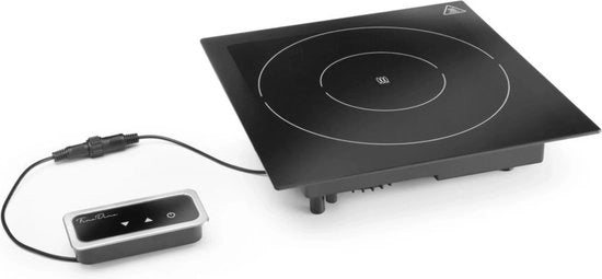 Induzione per cucina in vetro cristallo - nero - 1000W - installazione a incasso - 350x397x85 mm