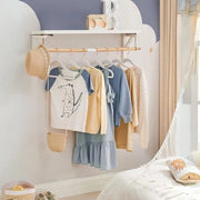 Set di 50 grucce per bambini con ganci rosé dorati – grucce antislip in velluto - spazio risparmiato e elegante bianco – perfette per abiti da bambino e bambina