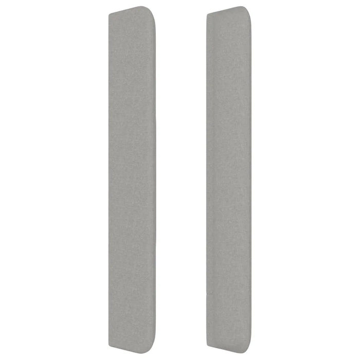 Testiera ad Orecchio Grigio Chiaro 163x16x118/128 cm in Tessuto