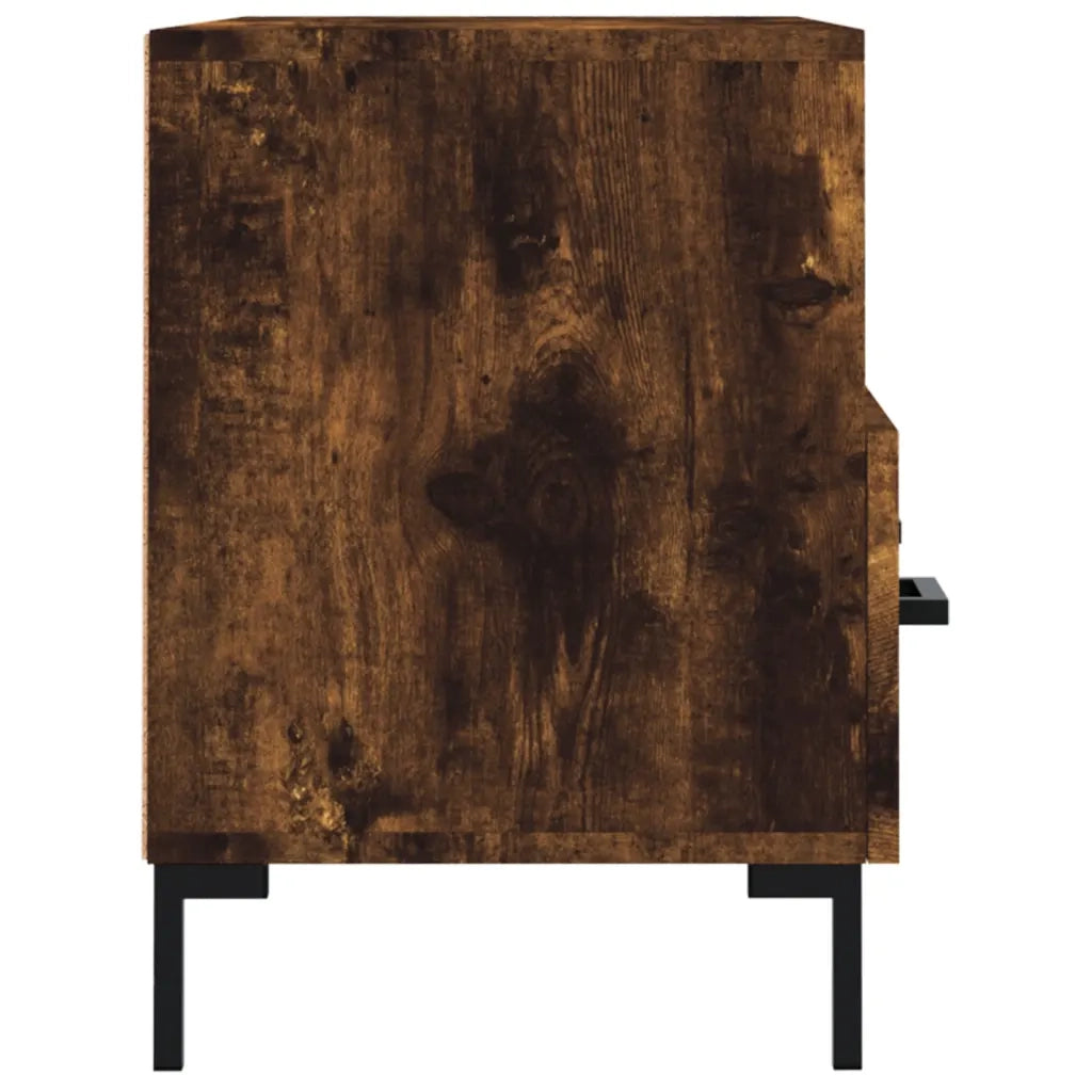 Mobile Porta TV Rovere Fumo 80x36x50 cm in Legno Multistrato 828977