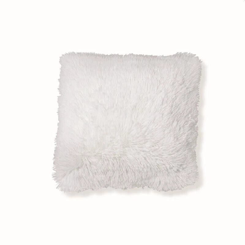 GLAM CUSCINO ARREDDO IN ECOPELLICCIA 45X45 BIANCO