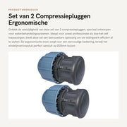 Set di Compressioni a 2 pezzi - Morsa Ergonomica - Estremità di fine - Ø25mm Tubo - Polipropilene - PN10 - Sistema di trattamento idrico - Knelplug