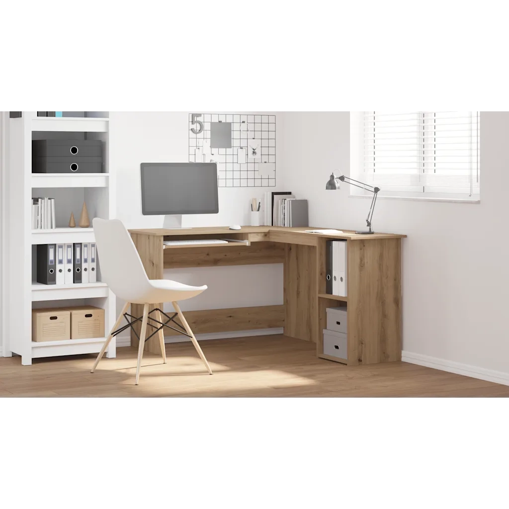 Scrivania Angolo Artigianale 120x140x75 cm Legno Multistrato