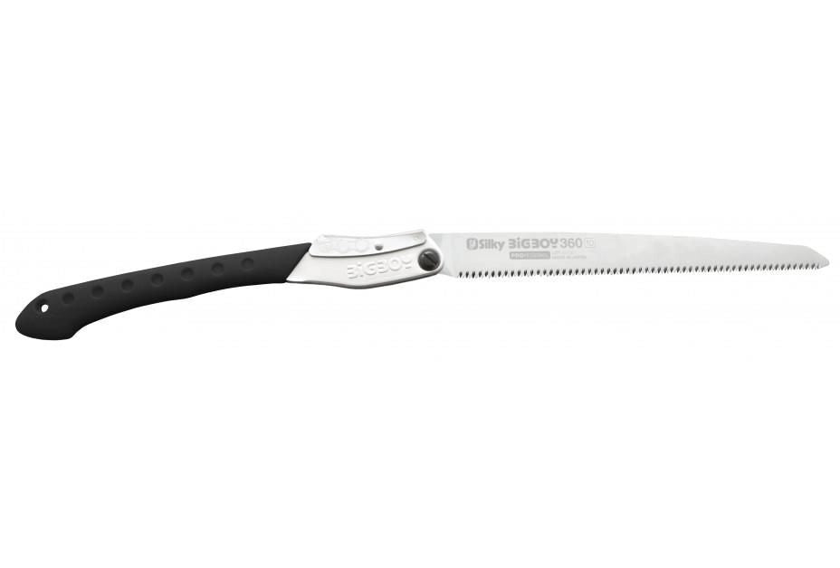 Silky 350-36 Bigboy Sega Pieghevole con Denti Medi Lama 360 mm Acciaio SK-4 Impugnatura Antiscivolo Custodia con Clip da Cintura colore Argento Nero