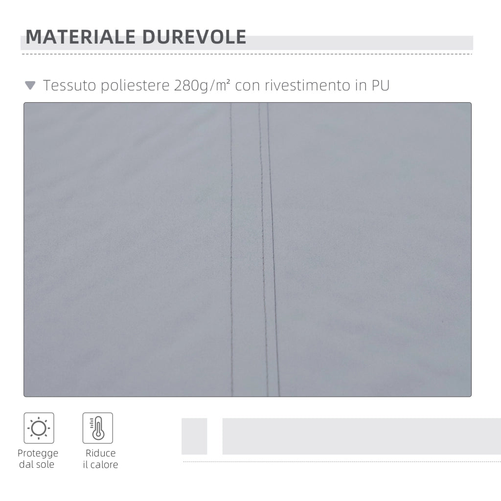 Tenda da Sole Avvolgibile 3x2.5m ¨C Xylo ¨C Alluminio Poliestere Anti-UV Grigio
