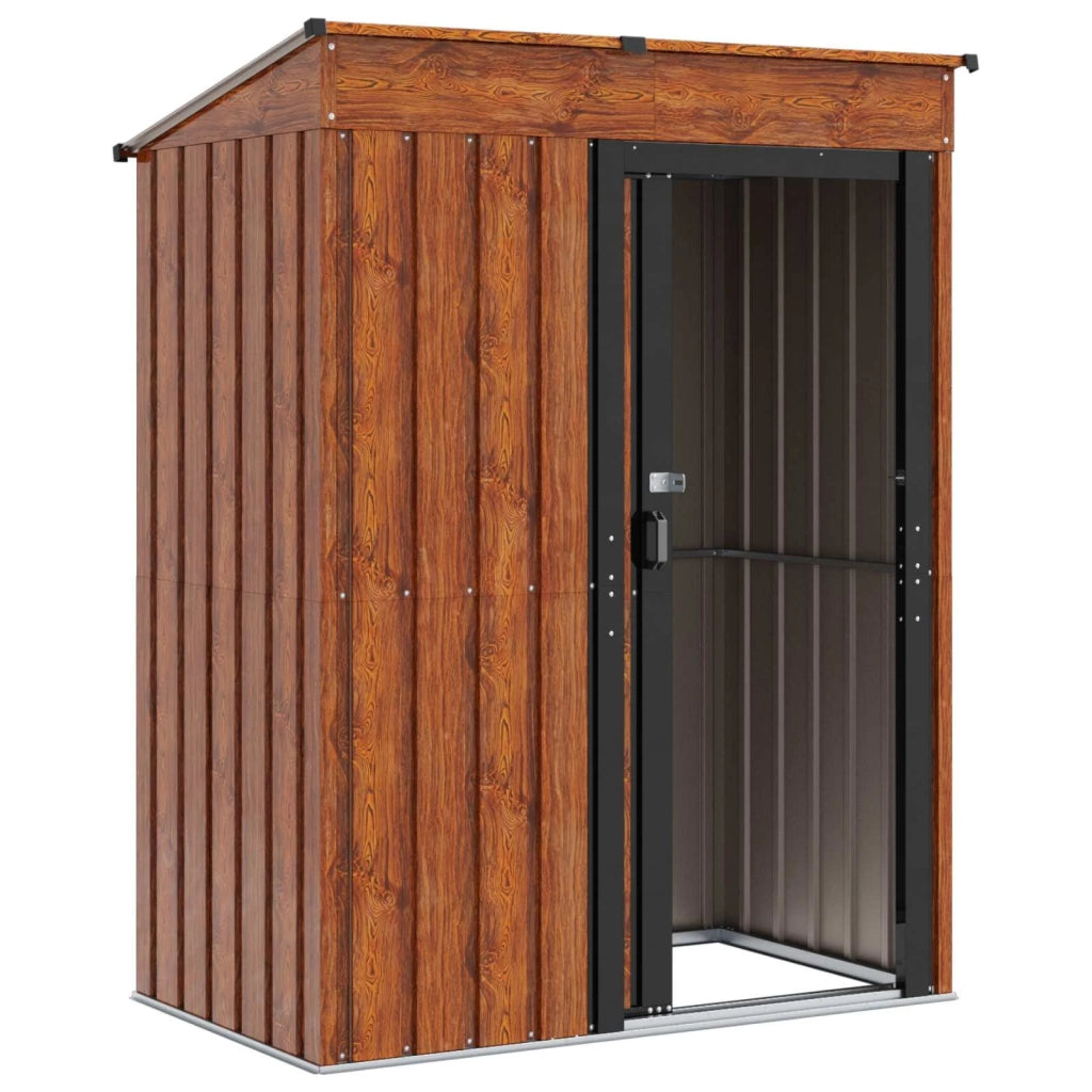 Casette da giardino Marrone 137 x 81 x 180 cm Metallo