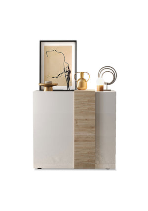 Madia Design Moderno 2 Ante Venus 121x44x114 cm Bianco Lucido E Cadiz