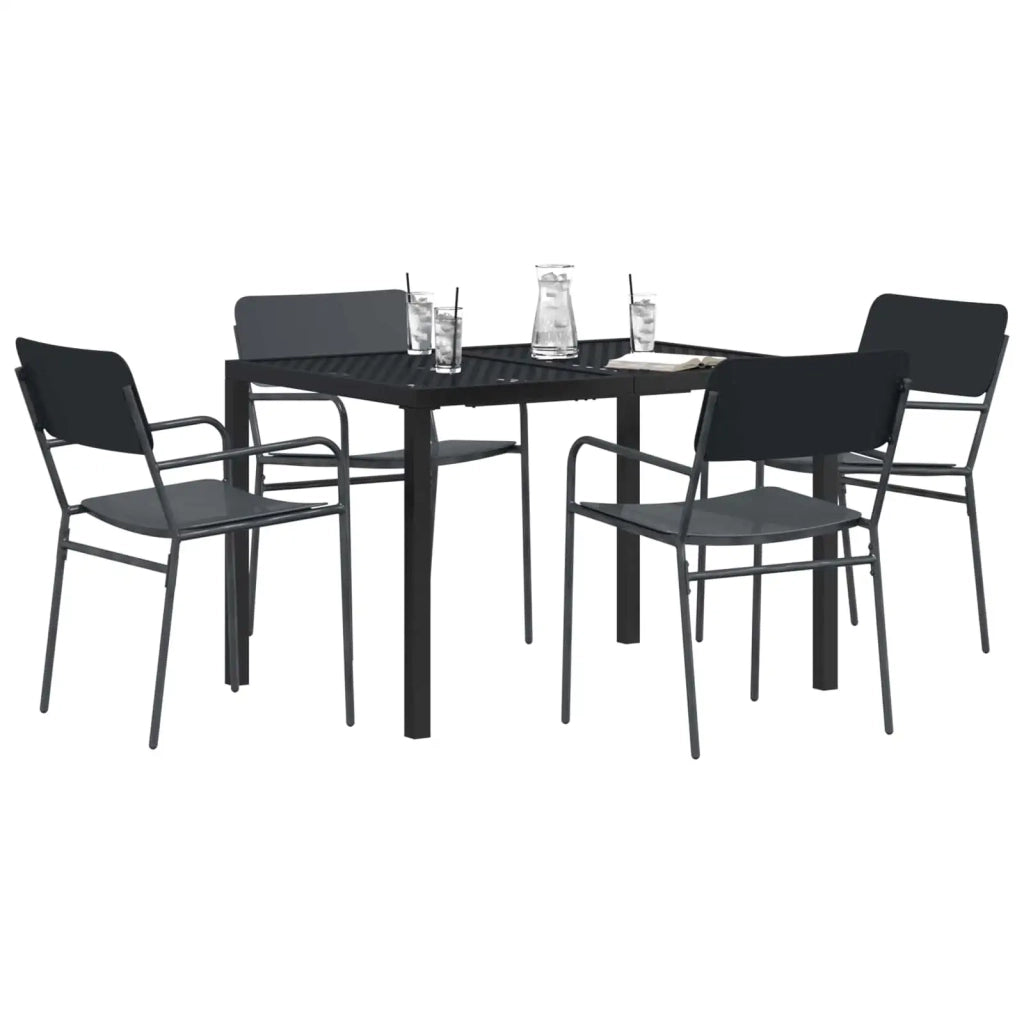 Set Mobili da Esterno 5 pz Antracite Acciaio 3422871