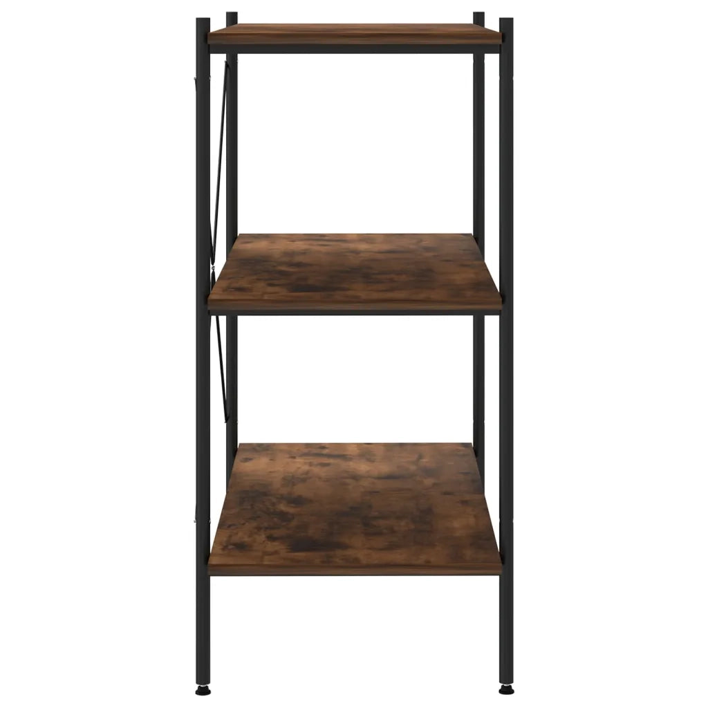 Scaffale con 3 Mensole Nero e Naturale 80x40x92 cm 336341