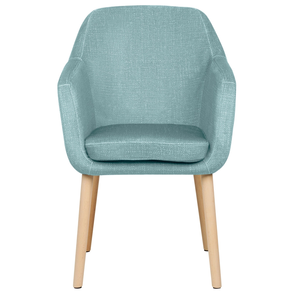 Sedia da pranzo Rivestimento in velluto blu Gambe in legno con braccioli Stile classico Mobili per il soggiorno