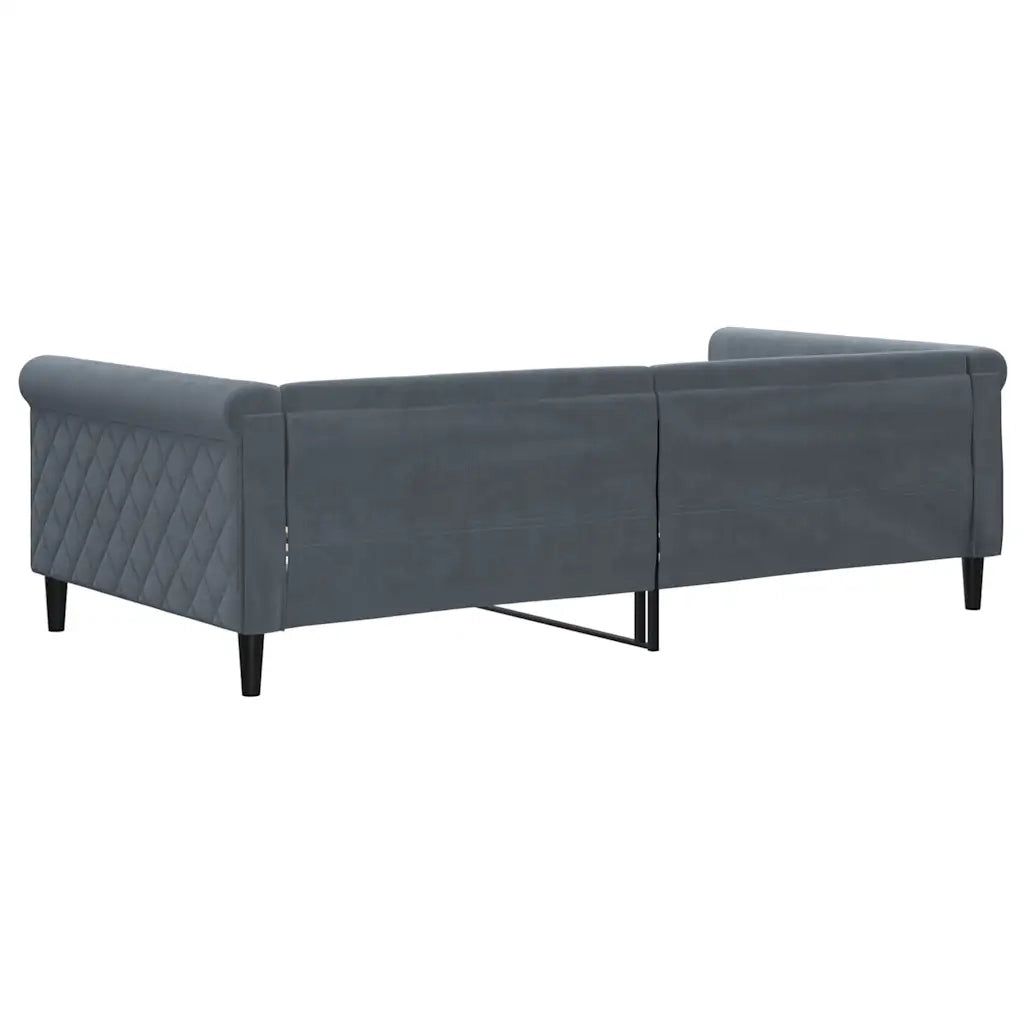 Letto da Giorno Grigio Scuro 100x200 cm in Velluto 354252