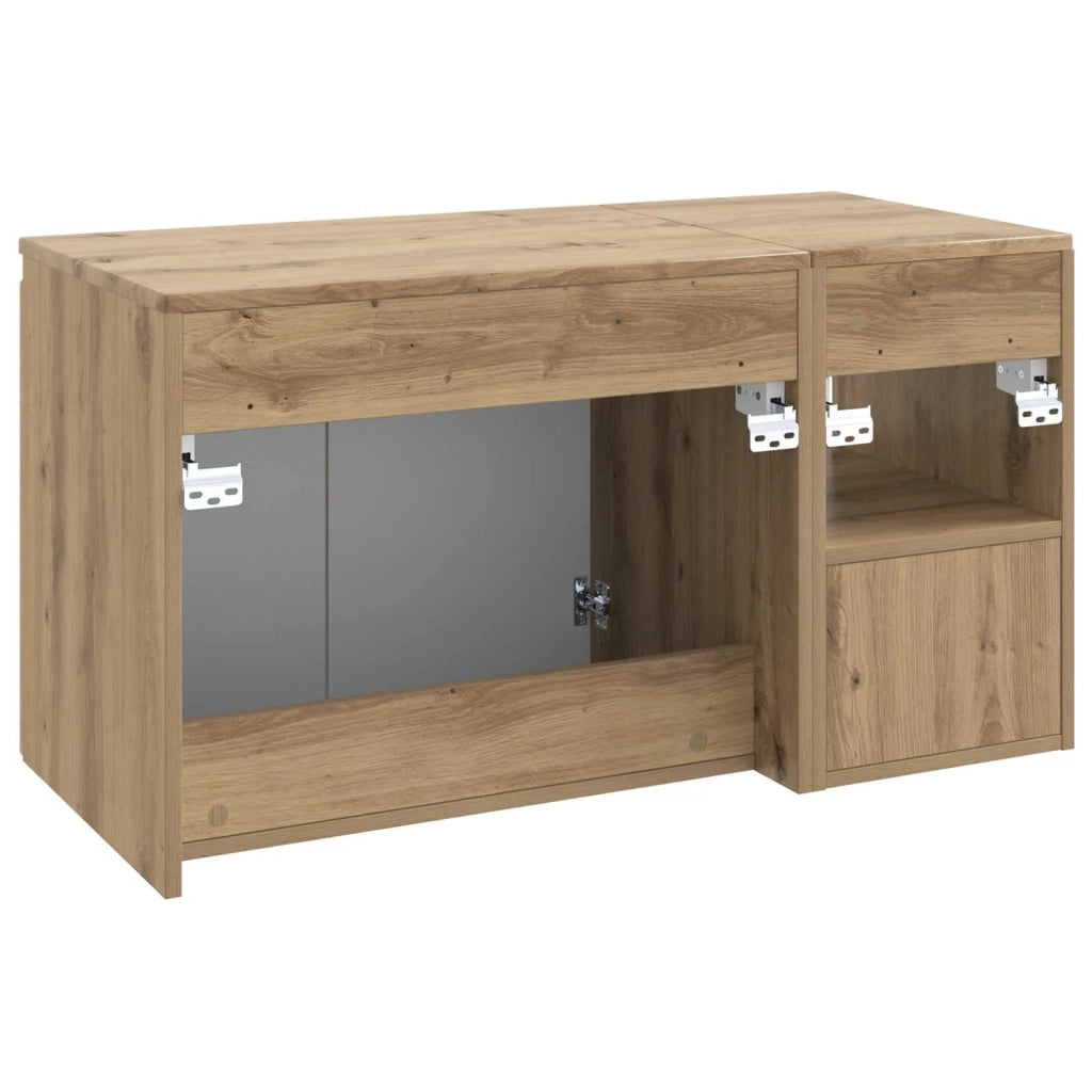 Set di mobili per il bagno 2 pz Rovere Artigianale 3404123
