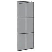 Parete Doccia Walk-in Nero 80 x 195 cm vetro temperato CFW4106806