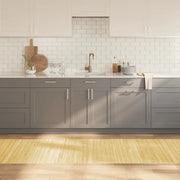 Tappeto Rettangolare Natura Chiaro 80x400 cm in Bambù 376789