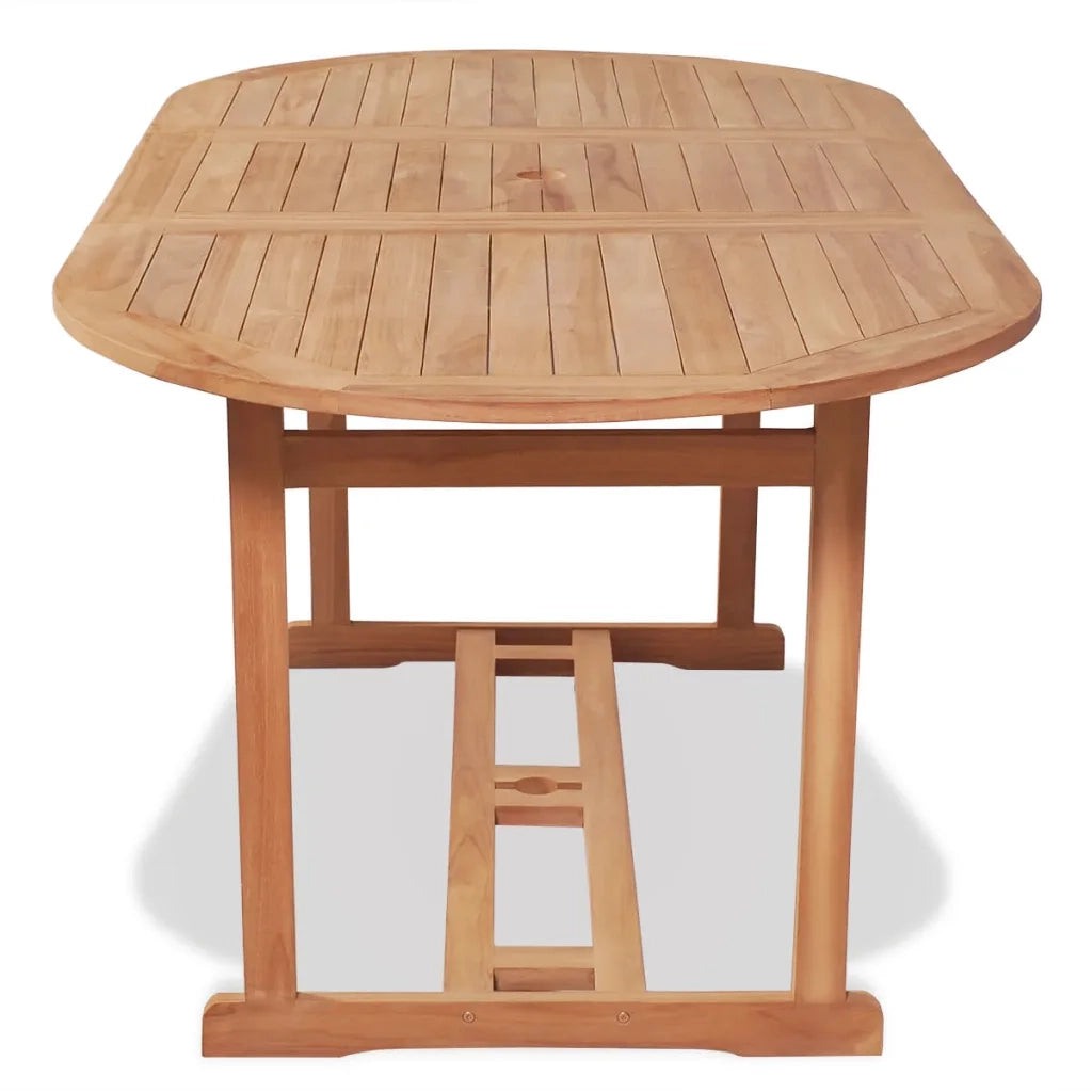 Set da Pranzo da Giardino 7pz Sedie Pieghevoli Massello di Teak 43032