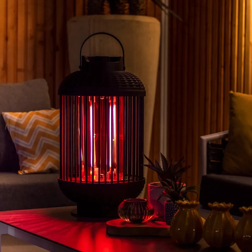 Sunred Lampada Riscaldante da Tavolo Indox 1200 W Alogeno Nero 441217