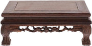 Pianta in legno con vassoio rettangolare e mini-sedia per piante - Standard decorativo per ufficio e casa - Ornamenti in legno e base per artigianato