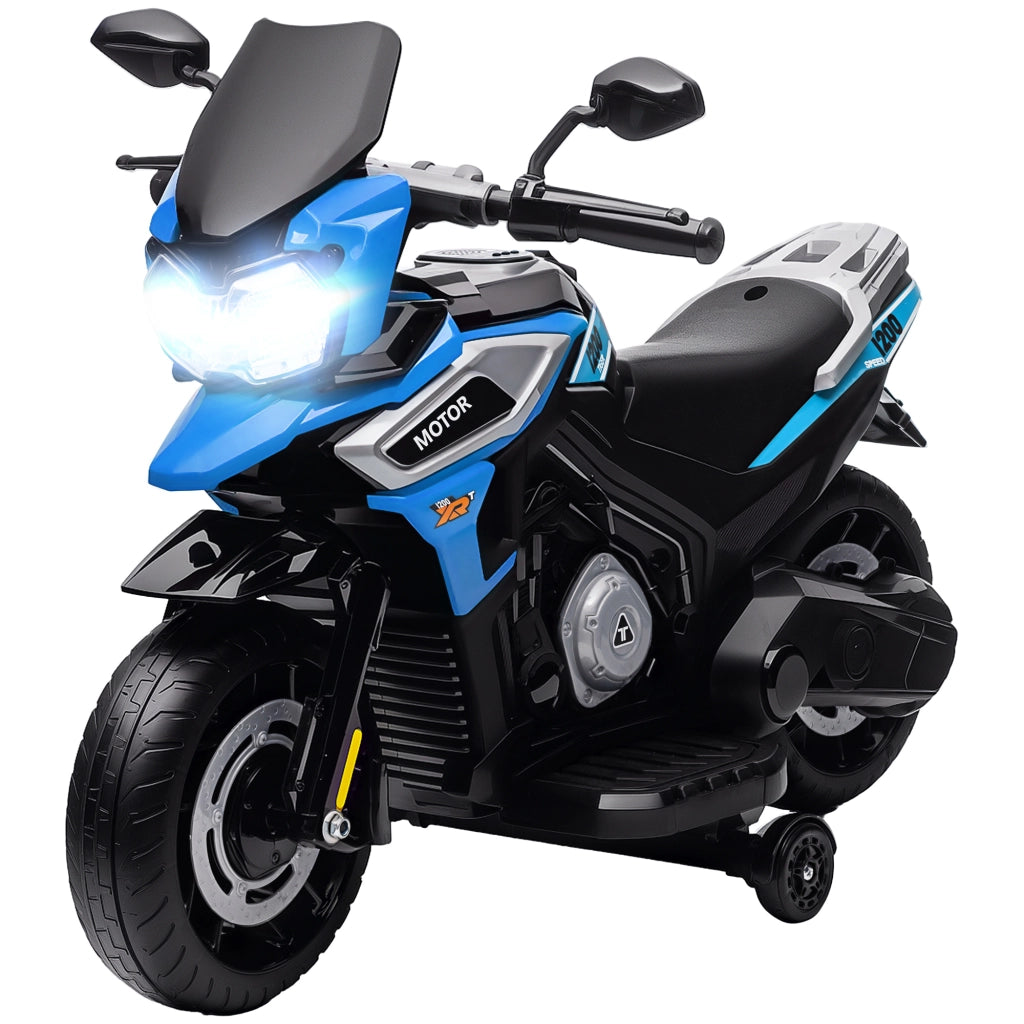 Moto Bambini con Rotelle ¨C zephmum ¨C Blu, PP e Metallo, 85.5x44.5x56 cm