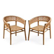 Set 2 Sedie da Giardino in Legno Teak – Aruna
