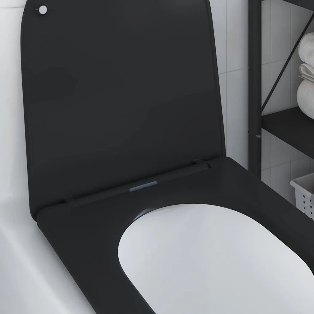 Sedile del WC Nero 47 x 36 x 3,4 cm Duroplast CFW2521492