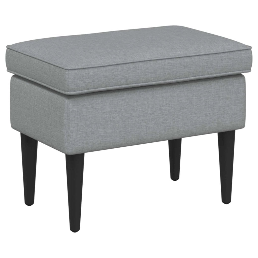 Poltrona con Ottomano 2 pz Grigio Chiaro Tessuto 3418831