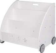 Cassettiere con Ruote per Bambini - Culla, Cassettiera per Giochi, Cassettiera per Magazzino - Design per Bambini - Legno - 62x42x57 cm - Bianco