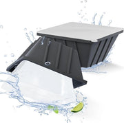 Siliconi grandi forme di ghiaccio - Set da 2 pezzi, riutilizzabile e con coperchio, per bagni di ghiaccio, vasche di immersione fredda, bagno di ghiaccio