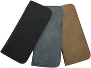 Tas per occhiali portatile - impermeabile e resistente al polvere - 3 pezzi - nero, grigio, marrone - pelle PU