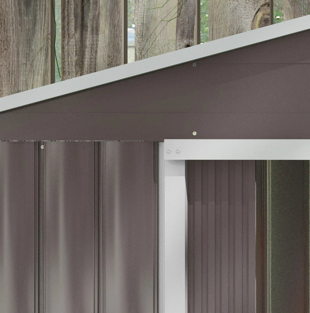 Casetta da giardino in acciaio 213x130x185 cm; grigio