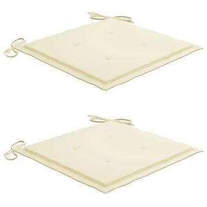 Sedie da Giardino 2 pz con Cuscini in Legno Massello di Teak cod mxl 11494