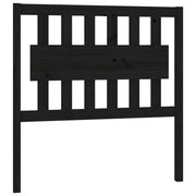 Testiera | Testata per Letto Nera 95,5x4x100 cm in Legno Massello di Pino
