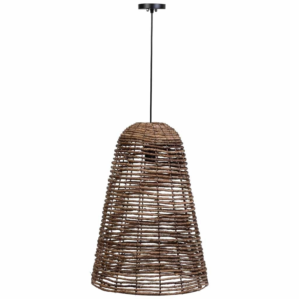 Lampada da soffitto in foglia di banano naturale marrone, D40x56h cm