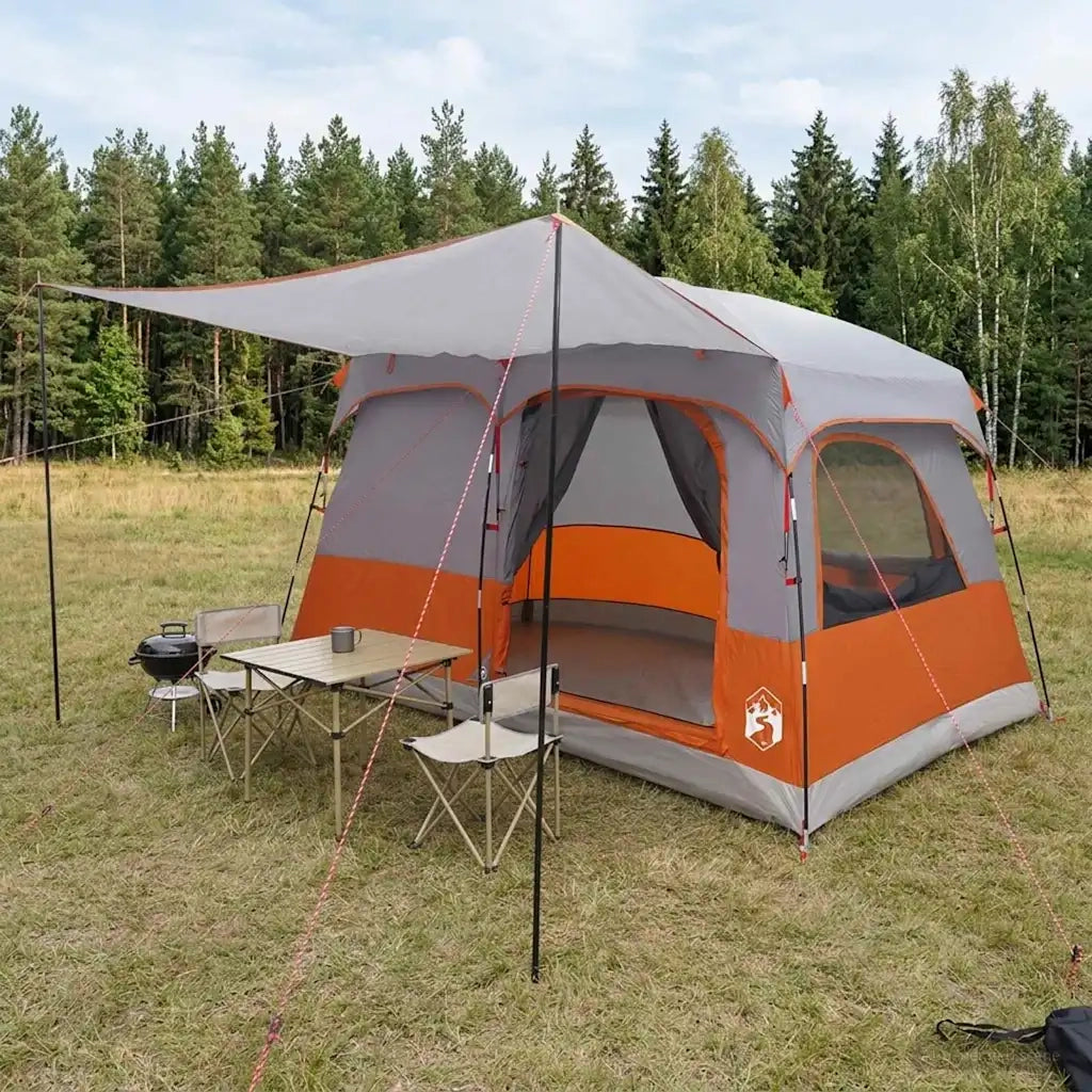 Tenda Familiare con tetto Grigio e arancione 380 x 260 x 190 cm 42028495