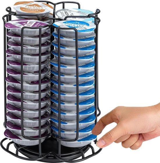 Sostituto capsule per caffè compatibile con 52 capsule Tassimo, standard per capsule Tassimo, rotazione 360° e antiscivolo, supporto per caffè, nero