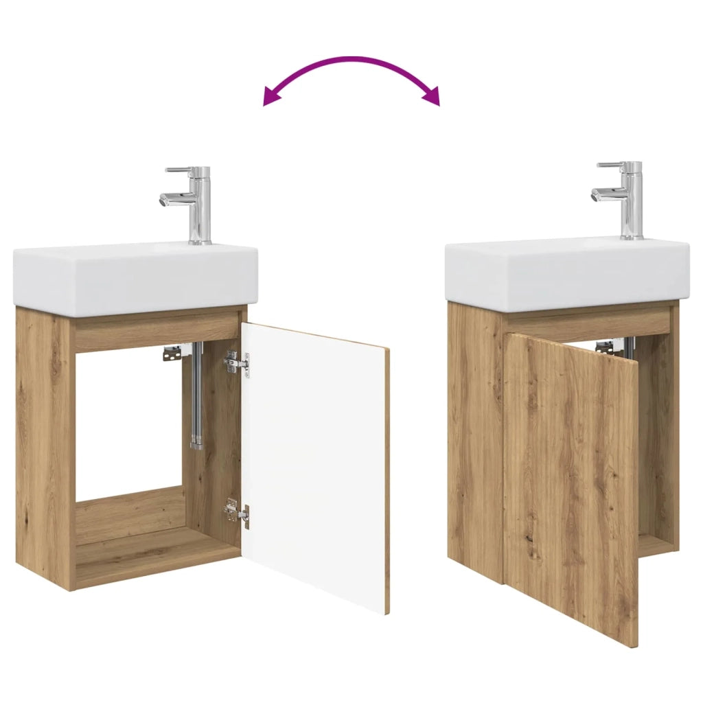 Mobile bagno con rubinetto Rovere Artigianale 889460