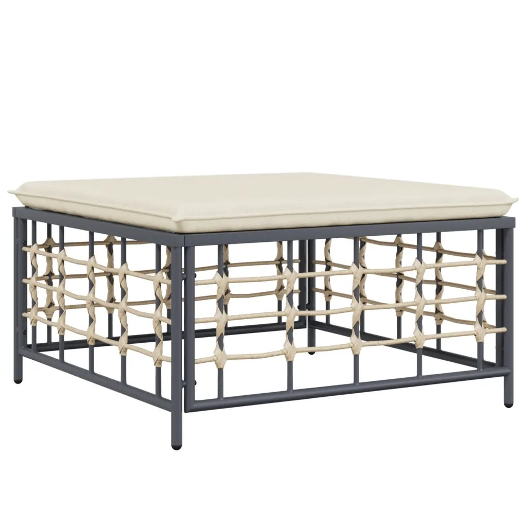 Set Divani da Giardino 4 pz con Cuscini Antracite in Polyrattan 3186726