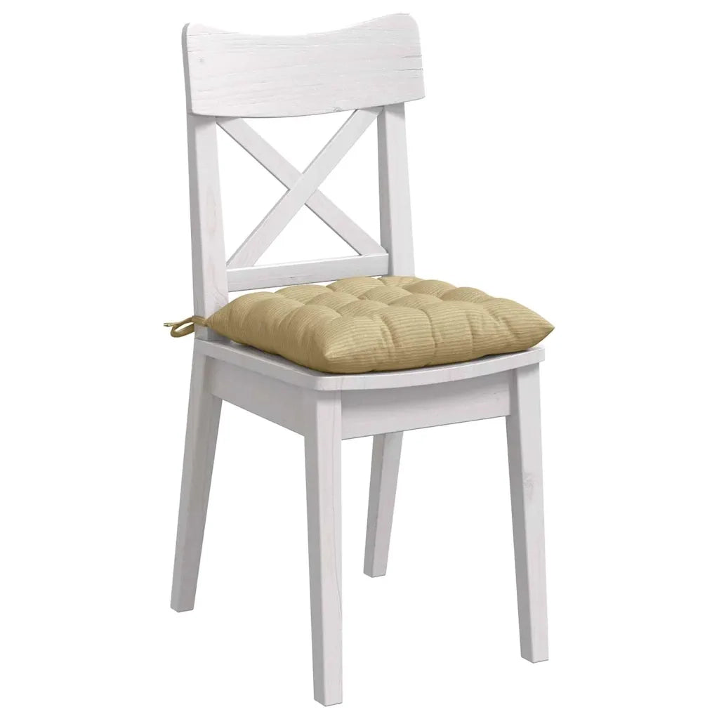 Cuscini per Seduta 4 pz | Cuscini per sedie Grigio Verde 40 x 40 x 6 cm