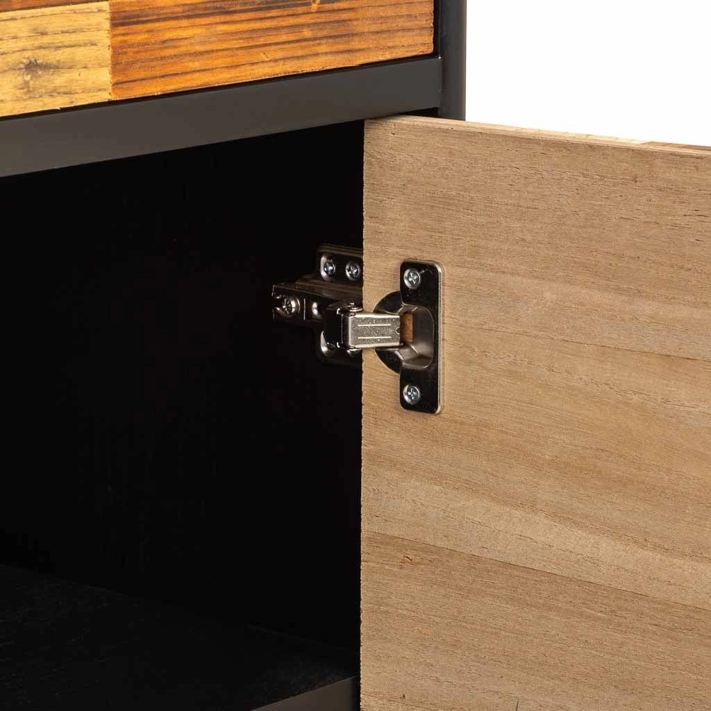 Credenza in legno di recupero marrone 80x39,5x89h cm