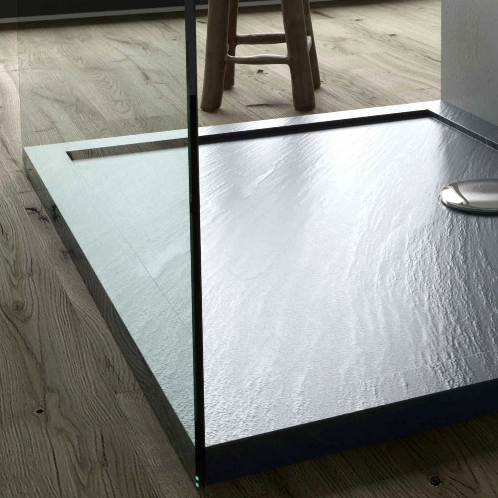 Piatto Doccia in Acrilico Fosterberg Floret 3 Antracite 80x120 cm