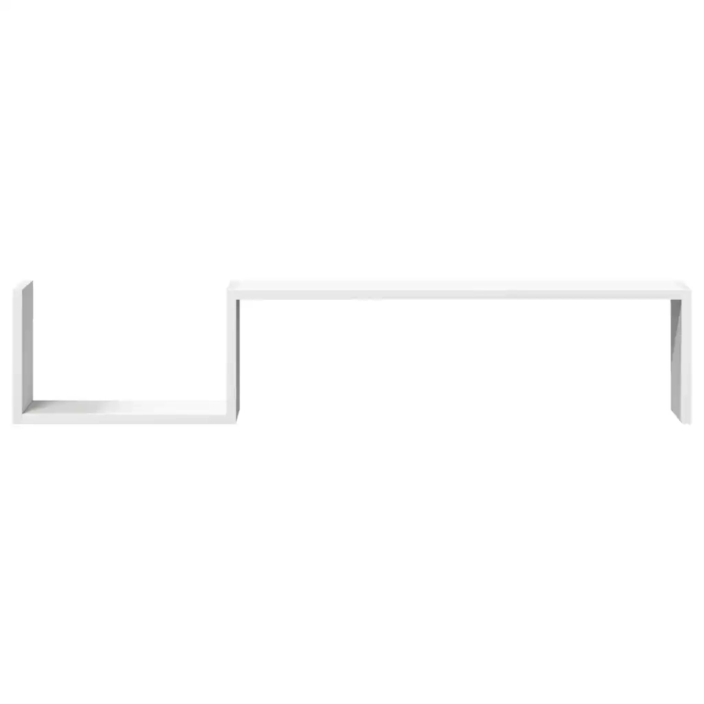 Mensole a Muro 2 pz Bianche 100x15x20 cm in Legno Multistrato 807268