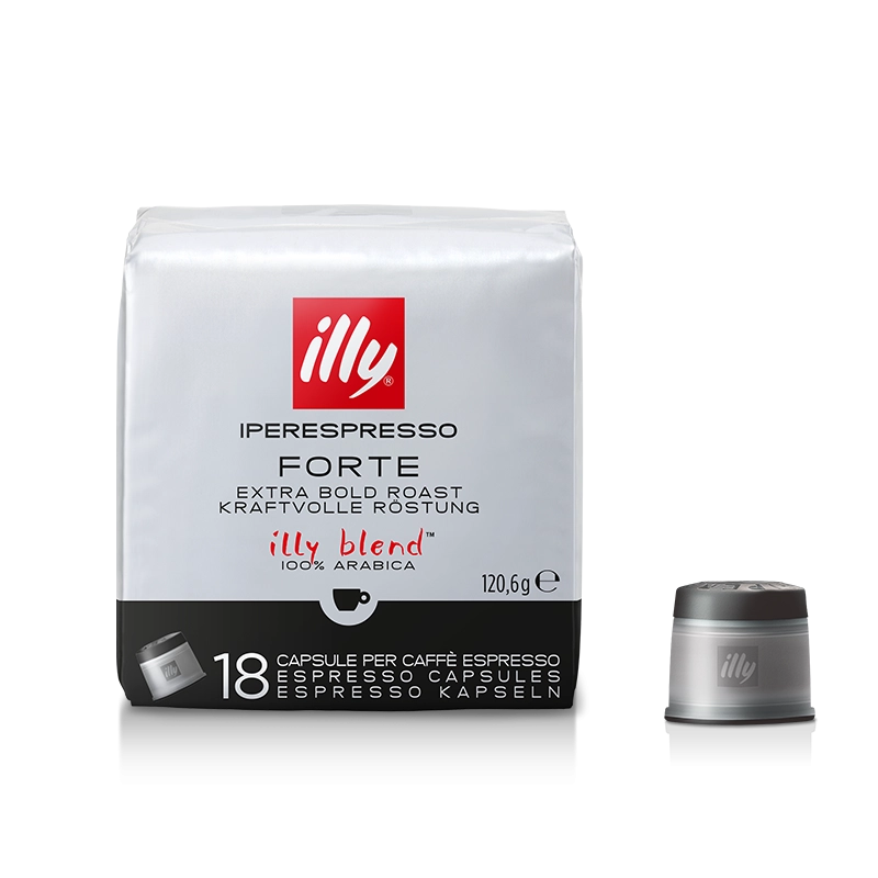 illy capsule caffè iperespresso tostato forte nero, 1 confezioni da 18 capsule