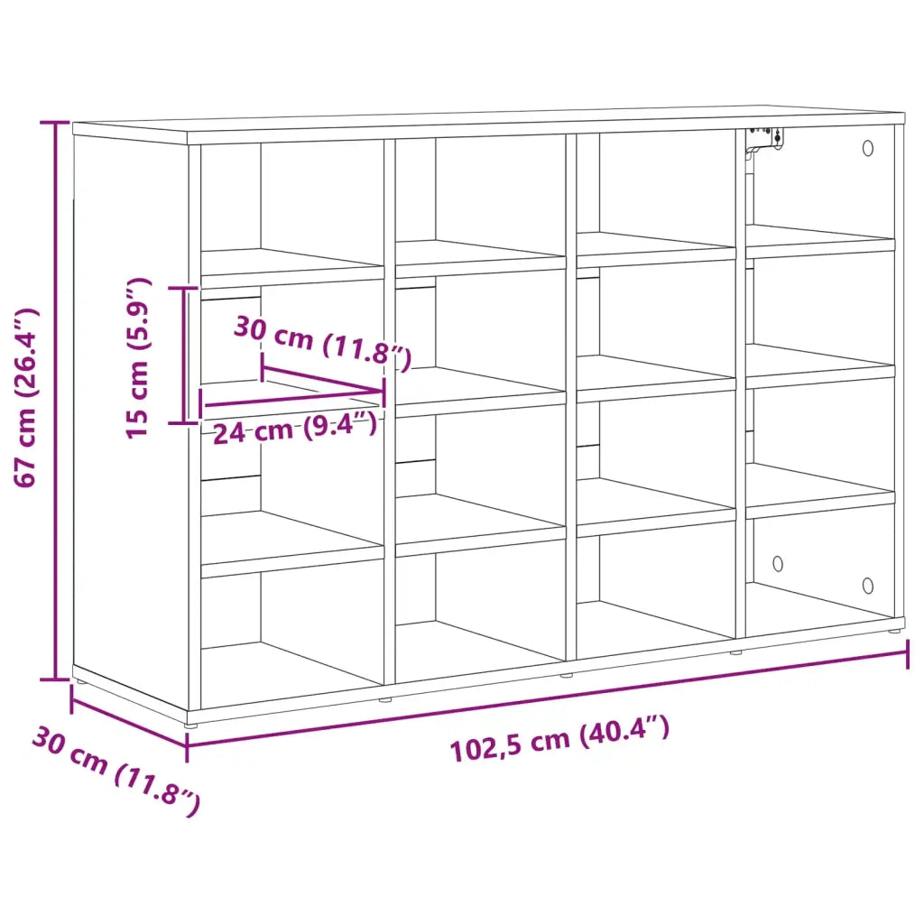 Mobile per scarpe 103 x 30 x 67 cm Legno ingegnerizzato 808733