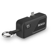 Caricatore portatile 5000 mAh con connettori integrati USB-C e Lightning, display LED digitale, ricarica rapida - SOGO