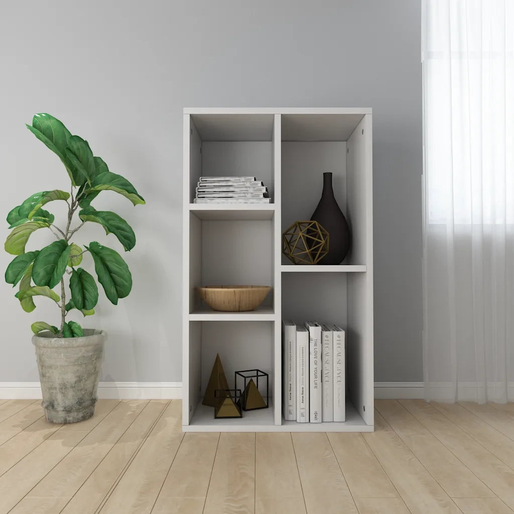 Libreria/Credenza Bianca 50x25x80 cm in Legno Multistrato 800162
