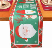 Decorazione da tavola per Natale - Poppa di neve verde - Tavolo di stoffa - Natale - Inverno - Decorazione da tavola per casa