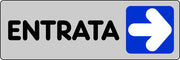 ETICHETTA SEGNALETICA ENTRATA A DESTRA- 10 pezzi